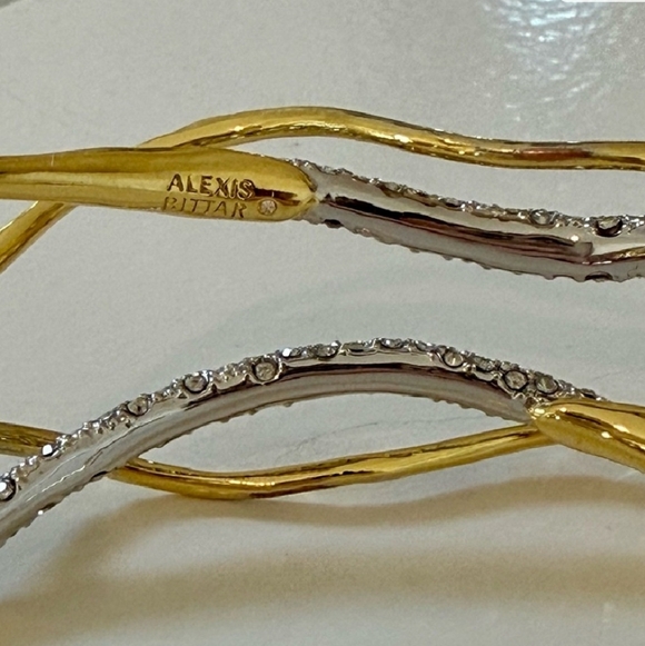 Alexis Bittar Gold and Silver CRYSTALS Intertwined Cuff!!! NWOT!!!
